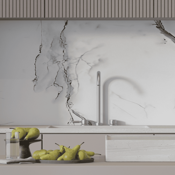 Панель PVC Stella Marble Белая Ночь 2800*1200*1,2мм