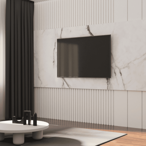 Панель PVC Stella Marble Белая Ночь 2800*1200*1,2мм