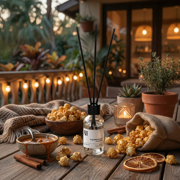 Диффузор Stella Taus Glassy Light №3, Карамельный попкорн, 30 мл (упак.1шт.)