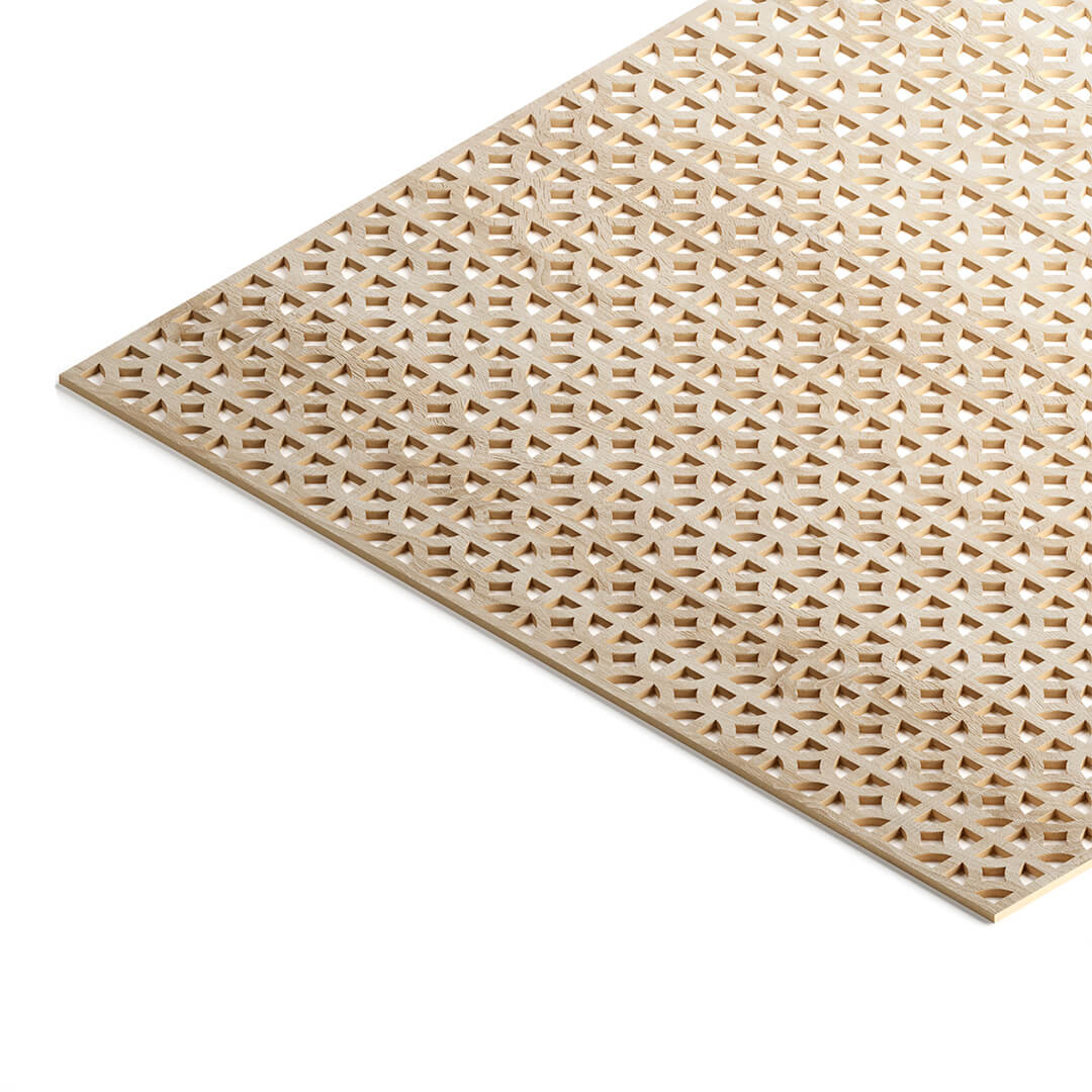 Панель декоративная перфорированная без рамки 514х514 см Сусанна дуб сонома STELLA