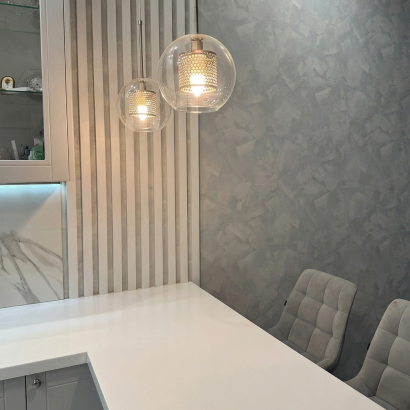 Интерьерная рейка МДФ Stella Бриона Standard Белый 16х40х2700 (уп.8шт.)