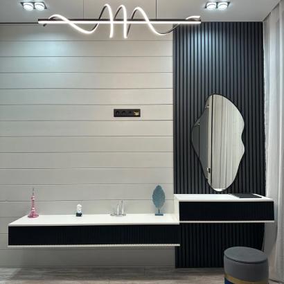 Панель Стеновая Акустическая Stella Trend De Luxe Black Lead 2780х600х21 (уп.1шт.)