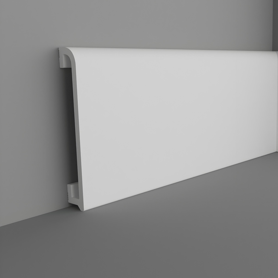 Плинтус напольный DPM Stella Вито 80 Белый 80х16х2000 мм (упак.20 шт.)