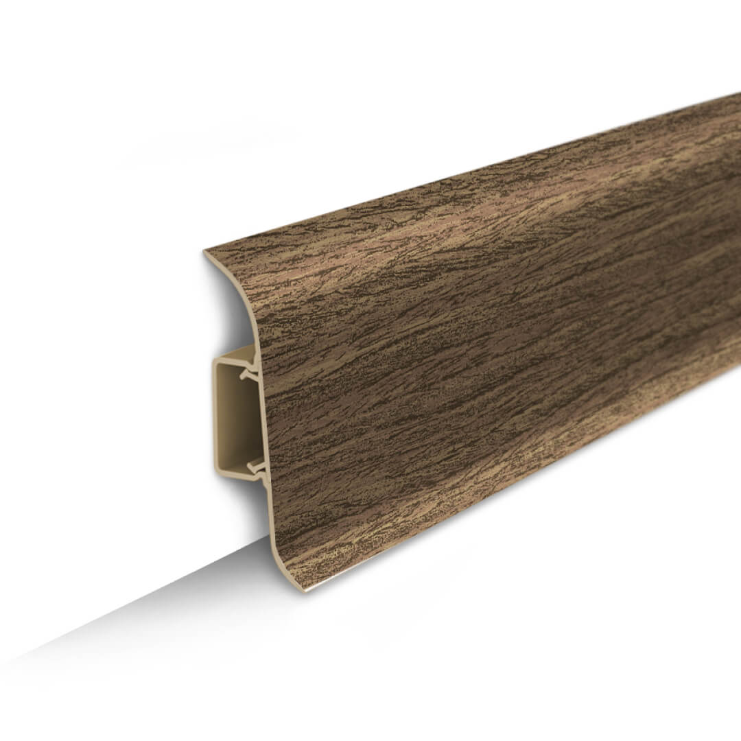 Напольный плинтус ПВХ Идеал Классик 55 Орех 291 (40)