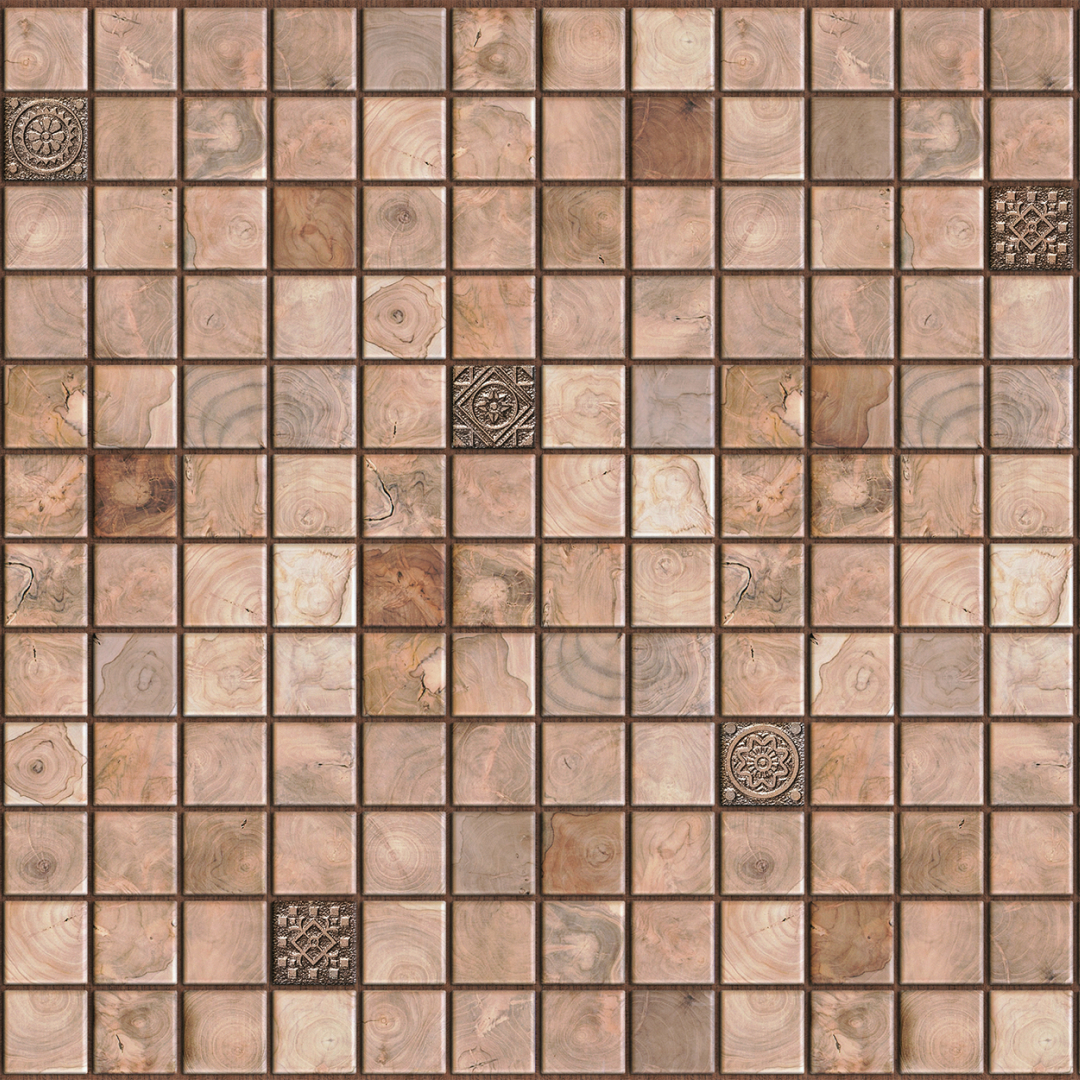 Панель ПВХ 0,3 мозаика Микс орех STELLA