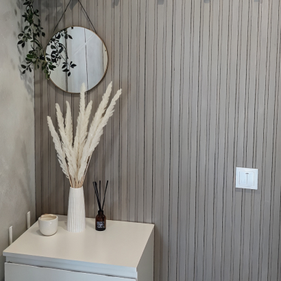 Панель Стеновая Реечная МДФ Stella Beats De Luxe Sandgrau 2700x119x16 (4шт.упак.)