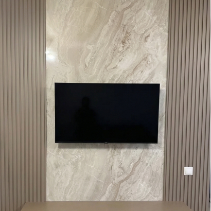 Панель Стеновая Реечная МДФ Stella Beats De Luxe Sandgrau 2700x119x16 (4шт.упак.)