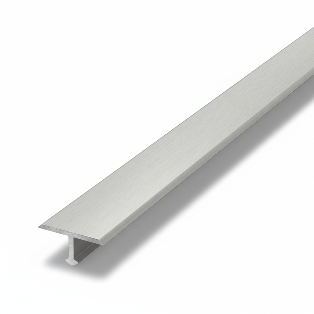 Профиль алюминиевый Stella Т-образный Д43 Ясень Белый 1800х26х9 мм (10шт.упак.)
