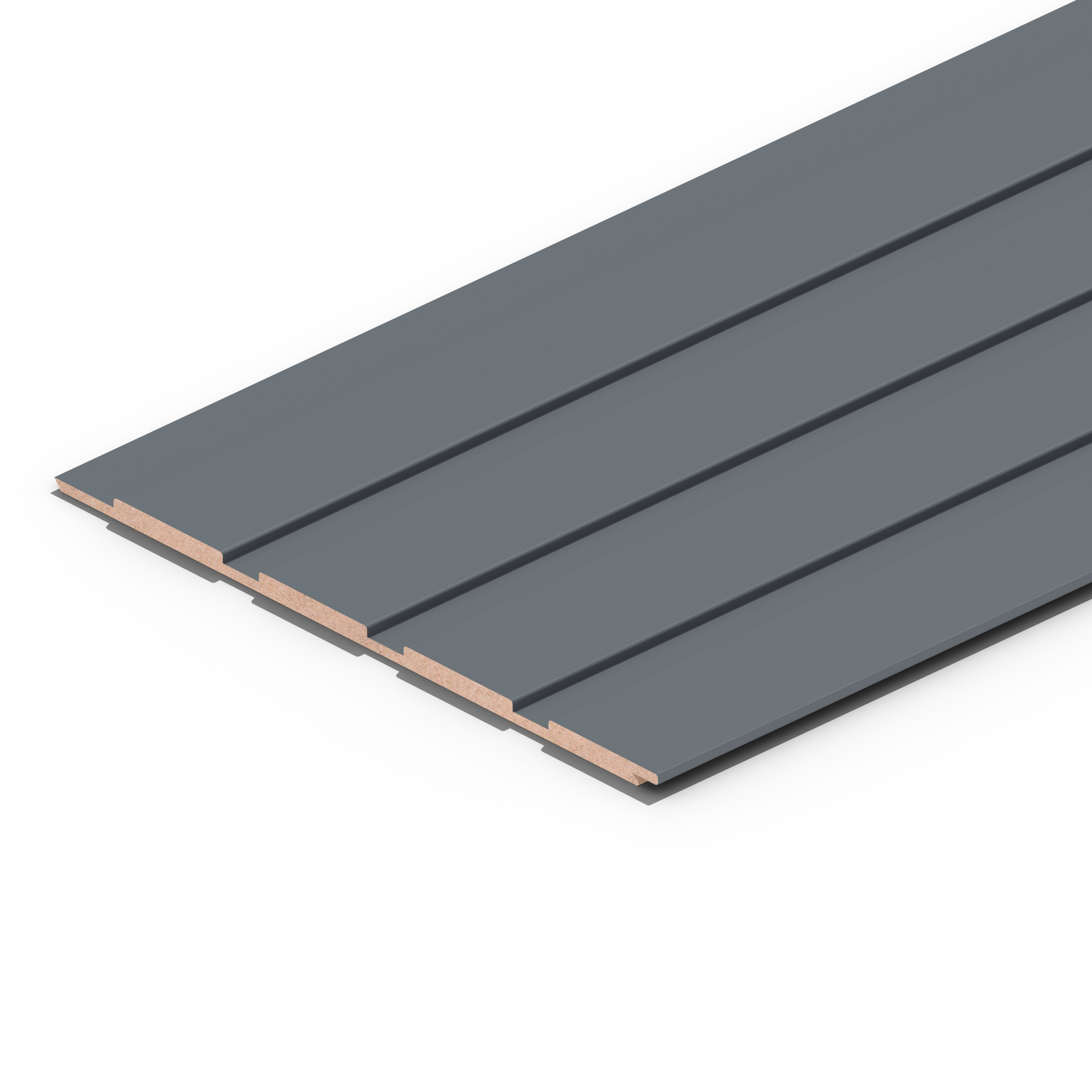 Панель Стеновая Реечная МДФ Stella Стрип, Делюкс, Антрацит, 2700х200х6, (упак. 8 шт.)