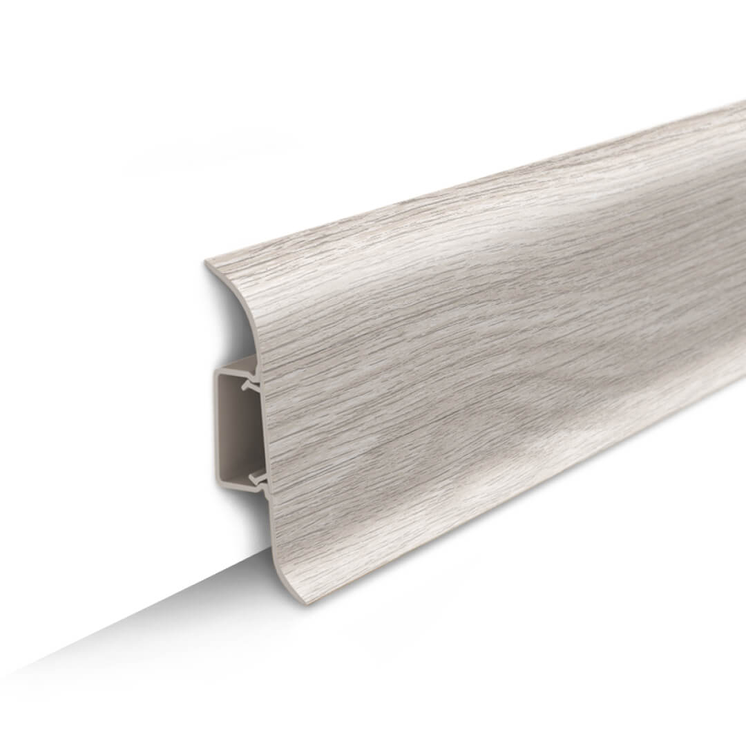 Напольный плинтус ПВХ Идеал Классик 55 Ясень 251 (40)