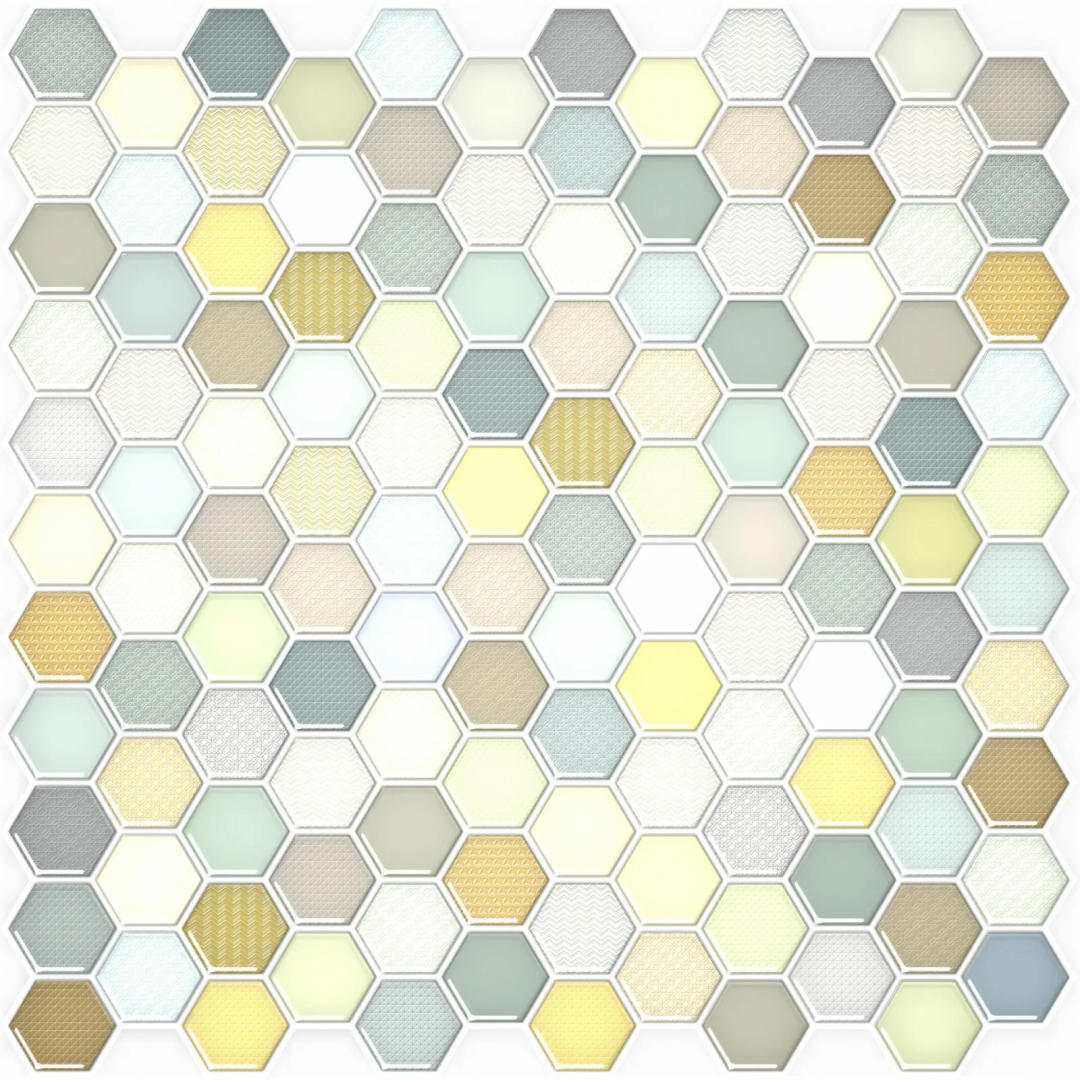 Панель ПВХ 0,3 мозайка на клеевой основе Соты Магия (10шт)