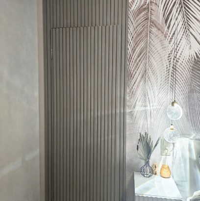 Панель Стеновая Реечная МДФ Stella Beats De Luxe Sandgrau 2700x119x16 (4шт.упак.)