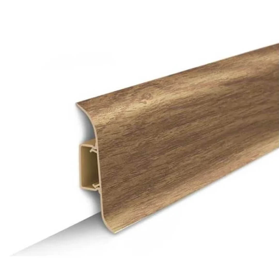 Напольный плинтус ПВХ Идеал Классик 55 Дуб беленый 203 (40)