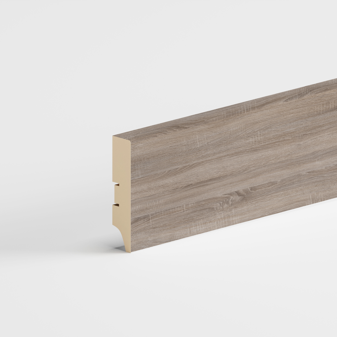 Напольный плинтус МДФ STELLA 80А 2000х80х16 Дуб Винтаж (16шт в упак)