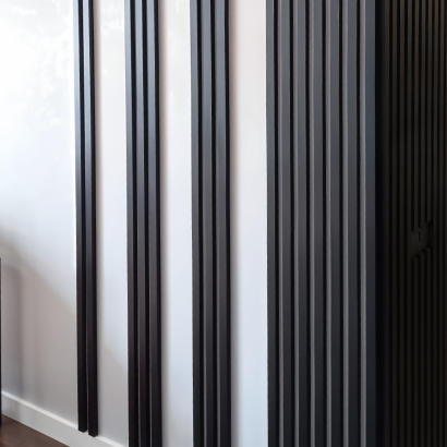 Интерьерная рейка МДФ Stella Милана Standard Black Edition 20*30*2700 (уп.8 шт.)