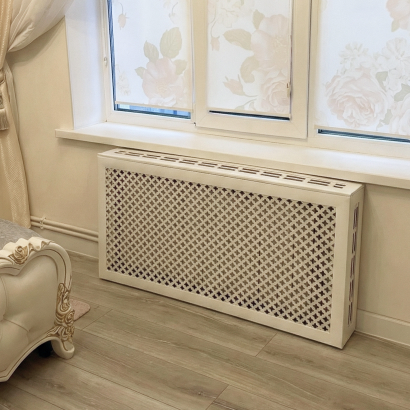 Экран для радиатора МДФ Stella Илона Белый 120х60 см