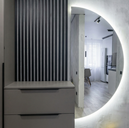 Интерьерная рейка МДФ Stella Бриона Standard Black Edition 16*40*2700 (уп.8шт.)