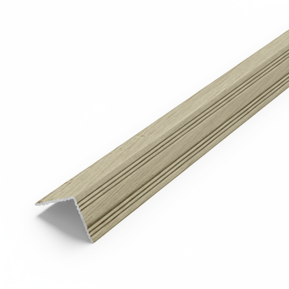 Порог алюминиевый Stella Угол 119 Вяз натуральный 1800х19х19 мм (10шт.упак.)