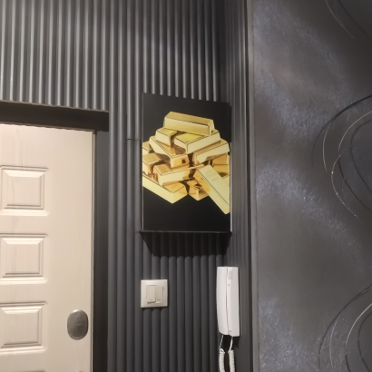 Панель Стеновая Реечная МДФ Stella Wave De Luxe Black Lead 2700x119x16 (4шт.упак.)