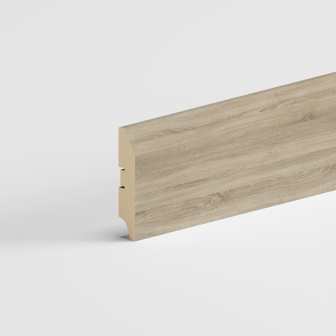 Напольный плинтус МДФ STELLA 82 2000х82х16 Дуб Сонома (16шт в упак)