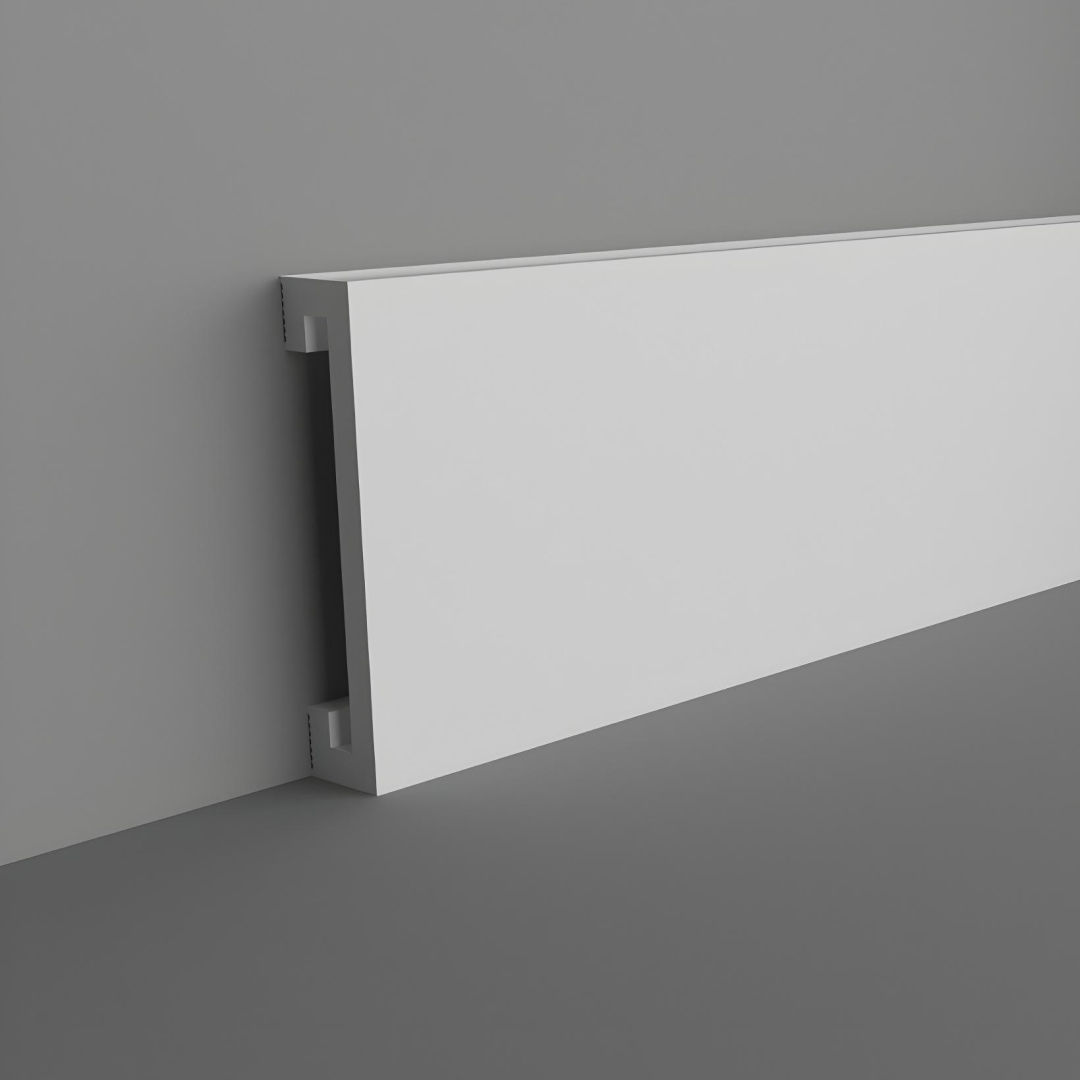 Плинтус напольный DPM Stella Дольче 80 Белый 80х13х2000 мм (упак.20 шт.)