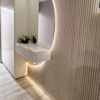 Панель Стеновая Реечная МДФ Stella Wave De Luxe Sandgrau 2700x119x16 (4шт.упак.)