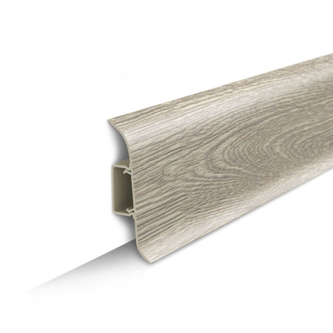 Напольный плинтус ПВХ Идеал Классик 55 Дуб латте 229 (40)