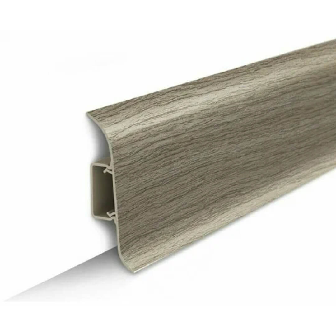 Напольный плинтус ПВХ Идеал Классик 55 Дуб капучино 205 (40)