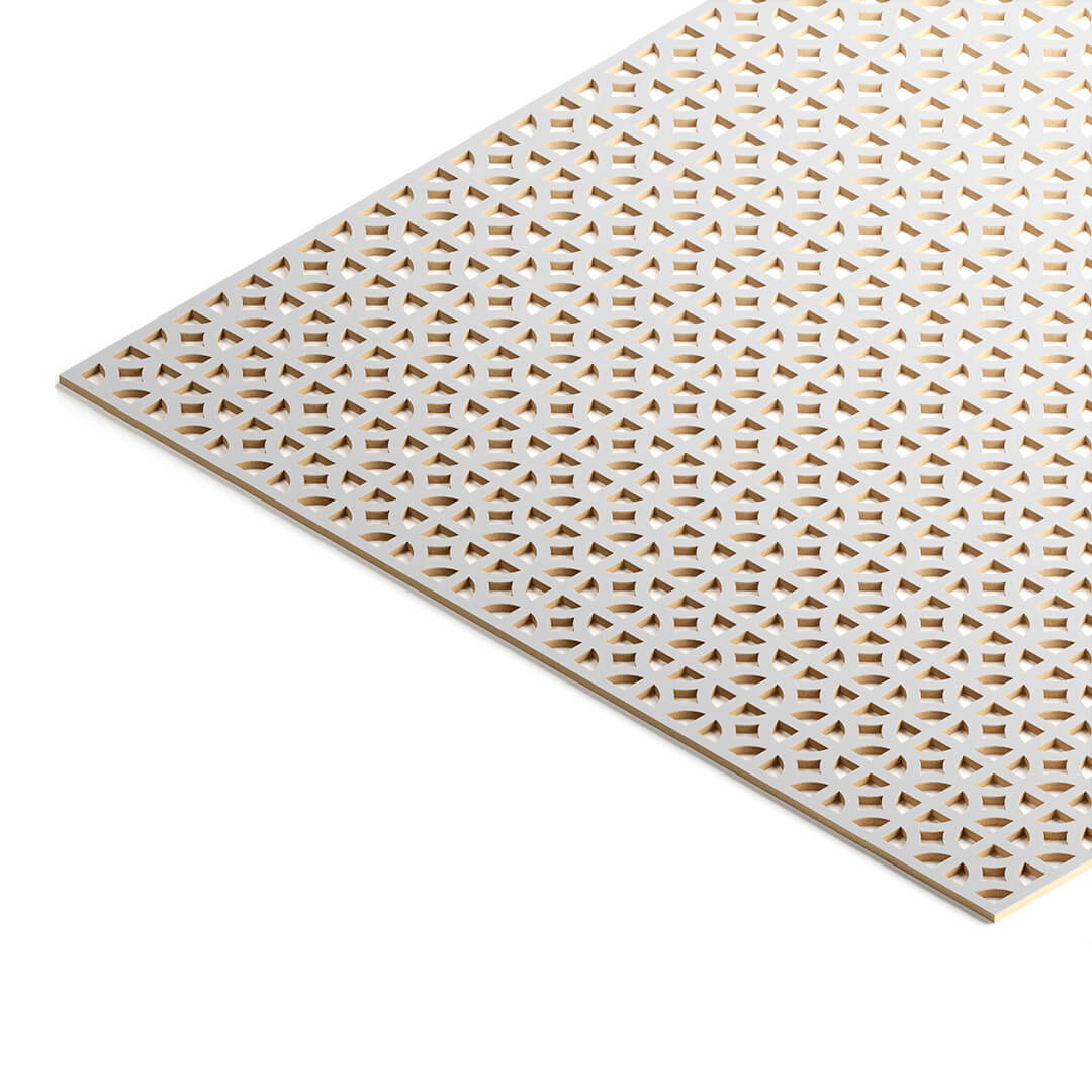 Панель декоративная перфорированная без рамки 812х512 мм Сусанна белый STELLA (2шт)