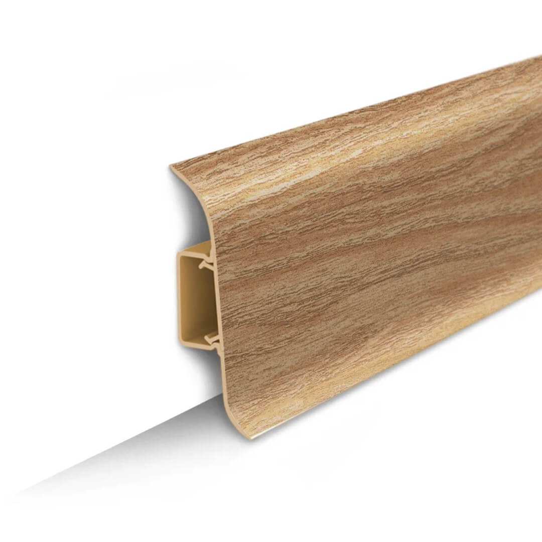 Напольный плинтус ПВХ Идеал Классик 55 Дуб коньячный 206 (40)