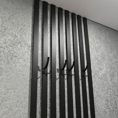 Интерьерная рейка МДФ Stella Бриона Standard Black Edition 16*40*2700 (уп.8шт.)