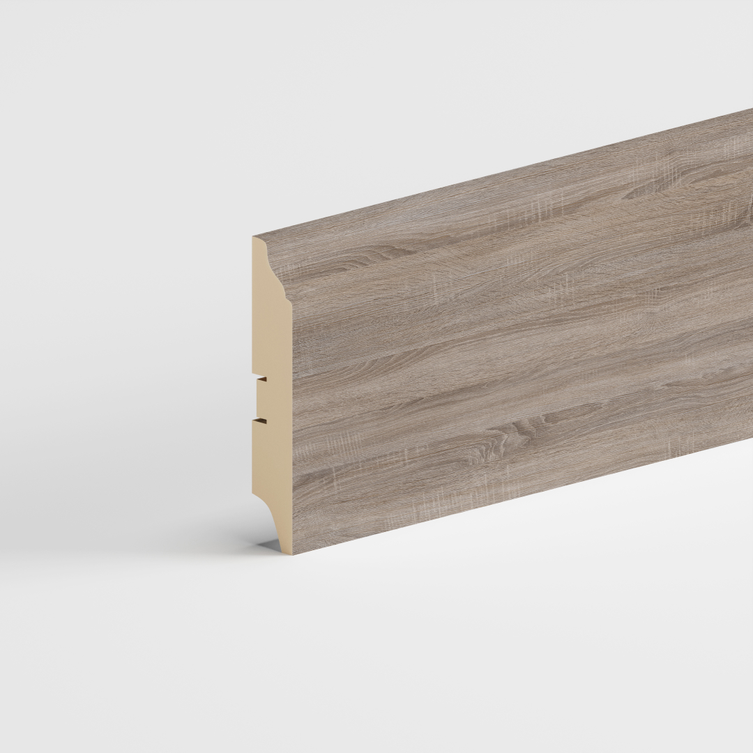 Напольный плинтус МДФ STELLA 100B 2000x100x16 Дуб Винтаж (12шт в упак)
