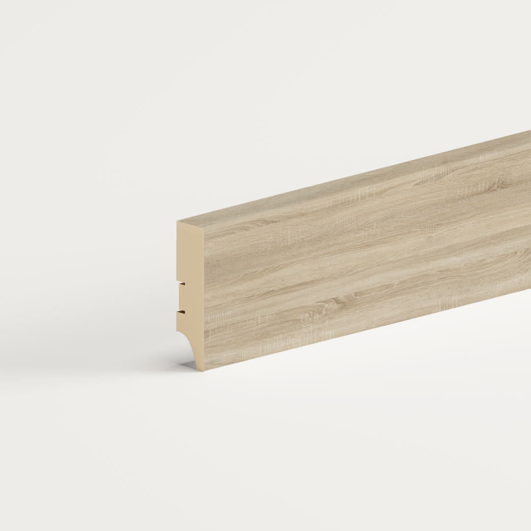 Напольный плинтус МДФ STELLA 60 2000х60х16 Дуб Сонома (20шт в упак) 