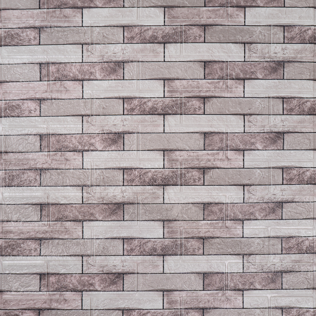 Панель ПВХ на клеевой основе "Кирпич Латте" 700*770мм Ultra  (10шт)