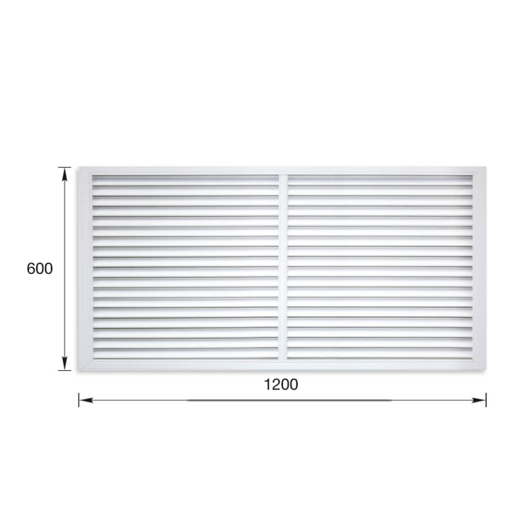 Решетка радиаторная ПВХ белая 600*1200 мм Stella