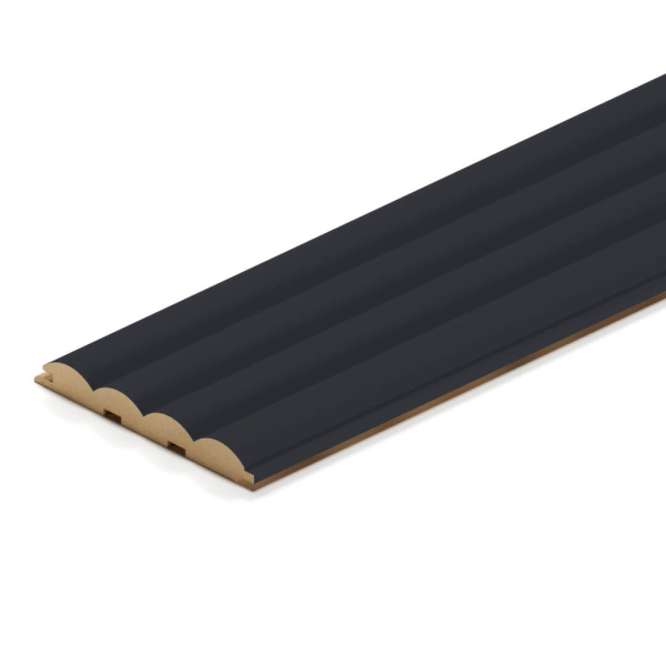 Панель Стеновая Реечная МДФ Stella Wave De Luxe Black Lead 2700x119x16 (4шт.упак.)