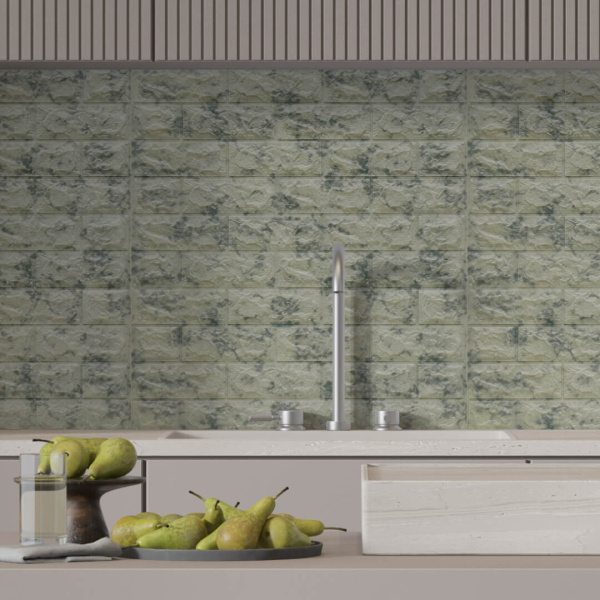 Панель ПВХ на клеевой основе "Греческий мрамор" Light(10шт)