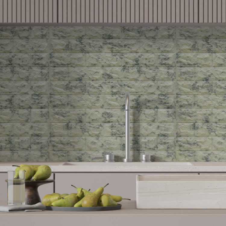 Панель ПВХ на клеевой основе "Греческий мрамор" Light(10шт)