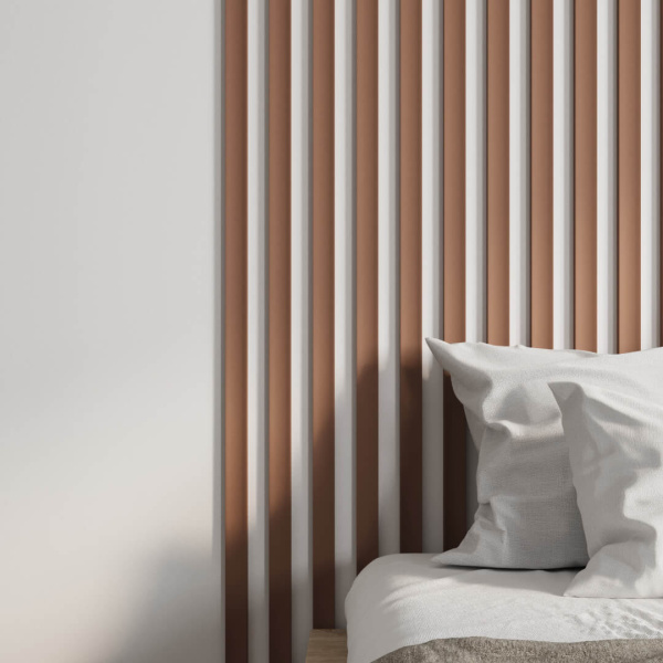 Интерьерная Рейка МДФ STELLA Планкен Рекесс De Luxe Mauve 19*50*2700 (уп.4 шт.)