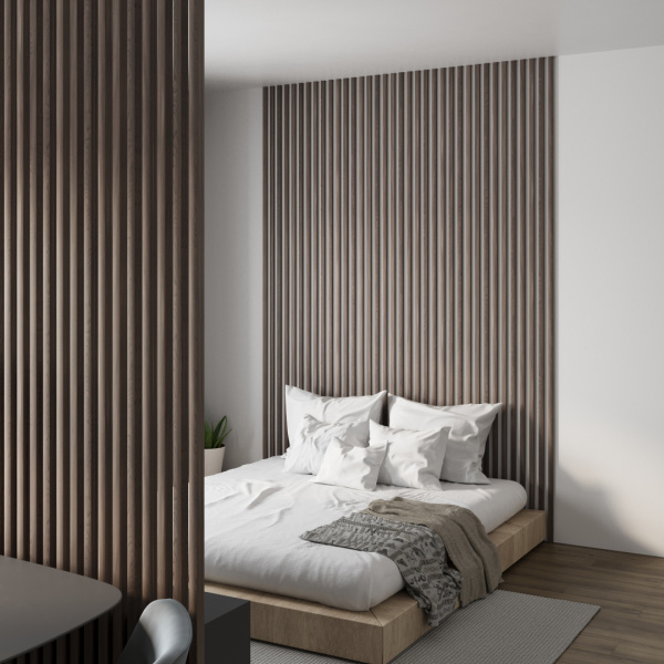 Интерьерная рейка МДФ Stella Милана Light Орех Бразильский 20*30*2700 (уп.8шт.)