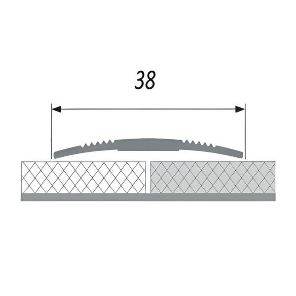 Порог алюминиевый STELLA АЛ 125 Д30 0,9 Дуб Скандинавский (упак. 10 шт.)