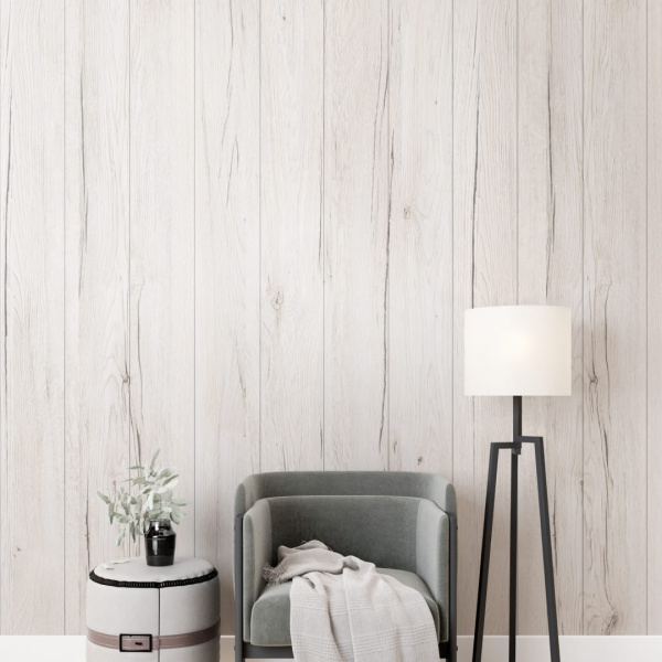 Панель МДФ Classic STELLA Standart 2700х200х6 Дуб Санремо Белый (упак. 8 шт.)