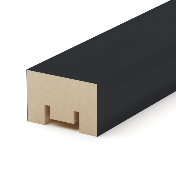 2К Интерьерная рейка МДФ Stella Милана Standard Black Edition 20*30*2700 (уп.8 шт.)