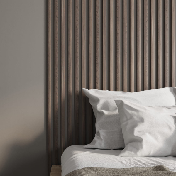 2К Интерьерная рейка МДФ Stella Милана Light Орех Бразильский 20*30*2700 (уп.8шт.)