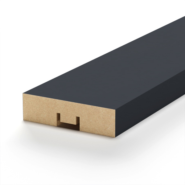 2К Интерьерная Рейка МДФ Stella Планкен De Luxe Black Lead 16*60*2700 (6 шт.уп.)