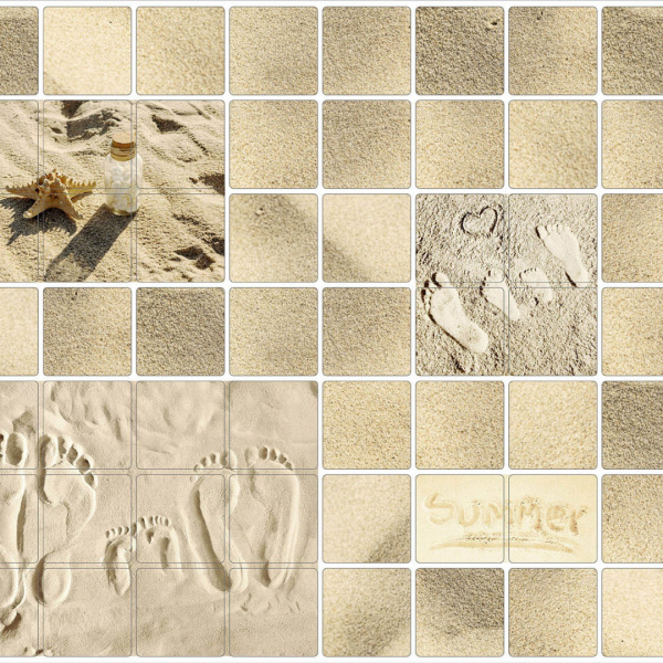 Панель ПВХ 0,2 мозаика «Малибу» Stella