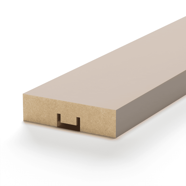 2К Интерьерная Рейка МДФ STELLA Планкен De Luxe Sandgrau 16*60*2700 (уп.6 шт.)