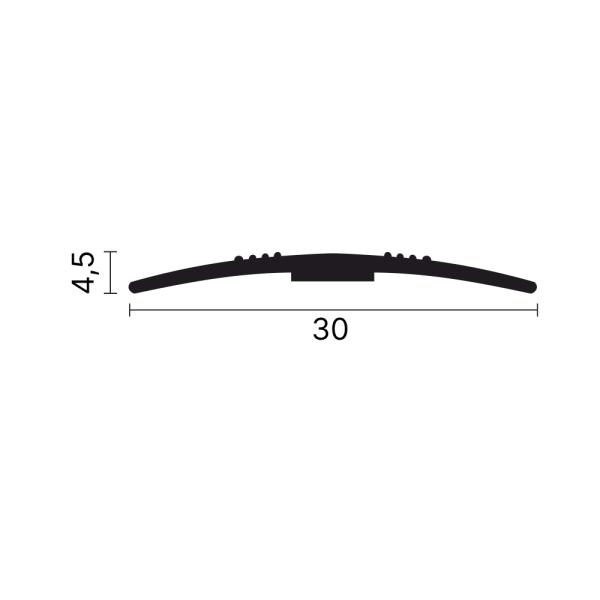 Порог алюминиевый Stella 030 Ель арктик 900х30х4,5 (10шт.упак.)
