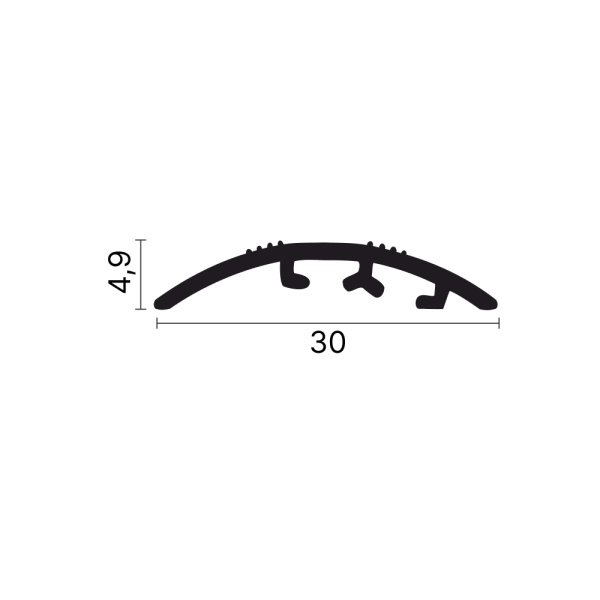 Порог алюминиевый Stella Кант 030 СКУ Венге 900х30х4,9 мм (10шт.упак.)