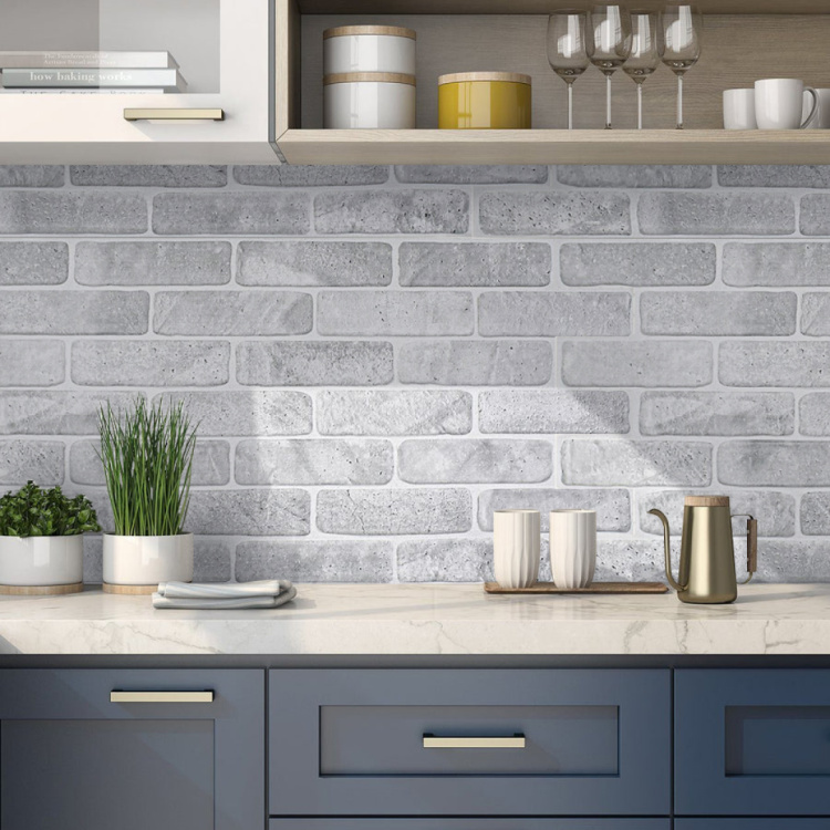 Панель ПВХ 0,3 кирпич Старый серый